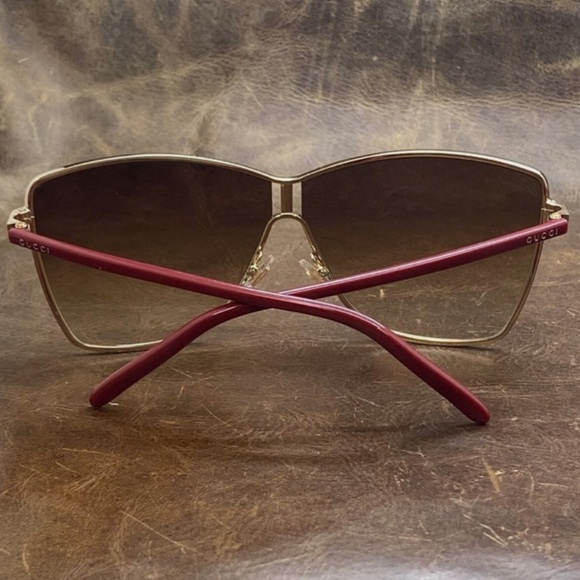 Gucci GG 4207/S Oversized Butterfly Sunglasses Burgundy Red Gradient NEW!! - Picture 13 of 13